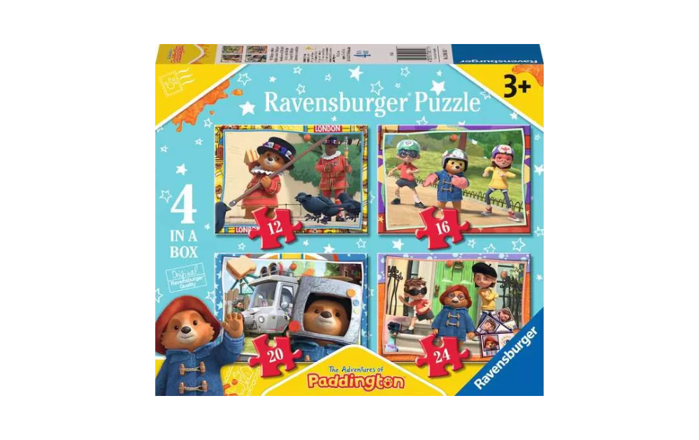 Ravensburger Children Paddington Bear jigsaw puzzles four in one box with four colourful kids puzzles