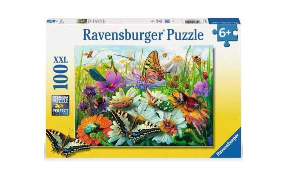 Ravensburger Wonderful World of Insects puzzle box showing colourful butterflies and flowers 100 piece jigsaw for children