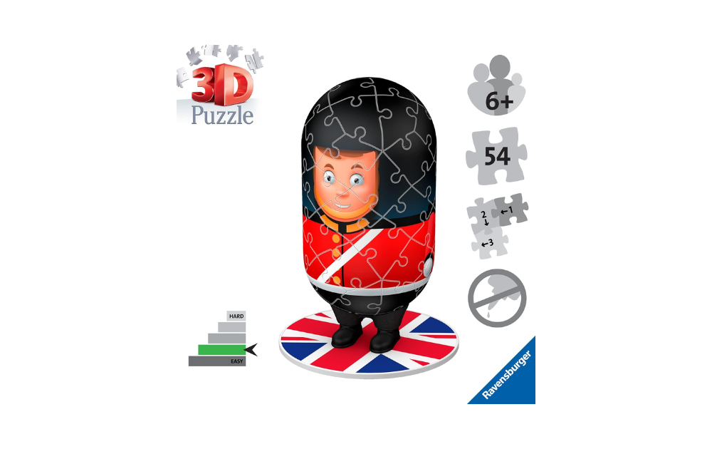 3D Jigsaw Royal Guard Ravensburger puzzle with 59 colorful pieces for ages 6 and up