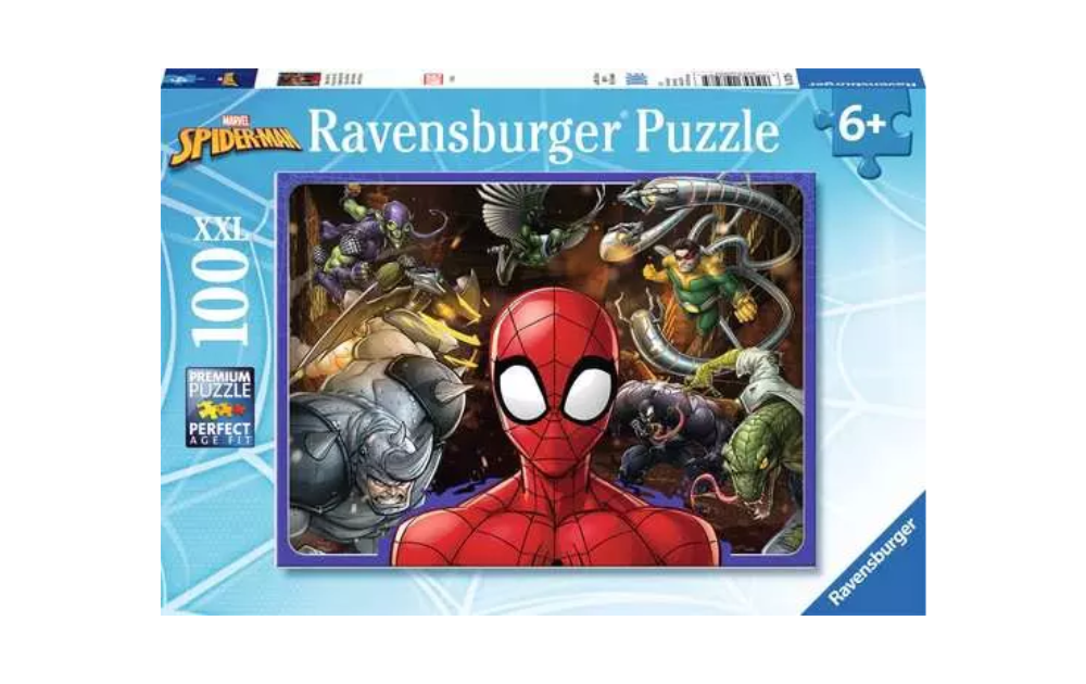 Ravensburger Spiderman puzzle for kids featuring vibrant characters and action-packed design