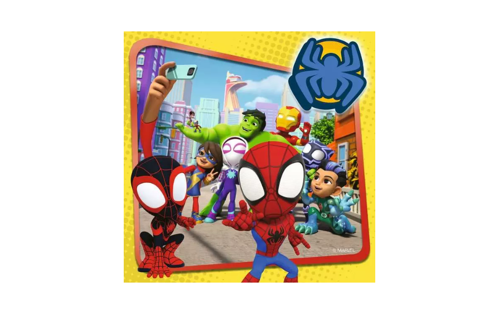 Ravensburger Spidey's Adventures 3 x 49 Jigsaw Puzzles featuring colourful superhero characters