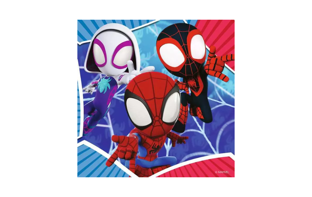 Ravensburger Spidey's Adventures 3 x 49 Jigsaw Puzzles featuring Spider-Man characters
