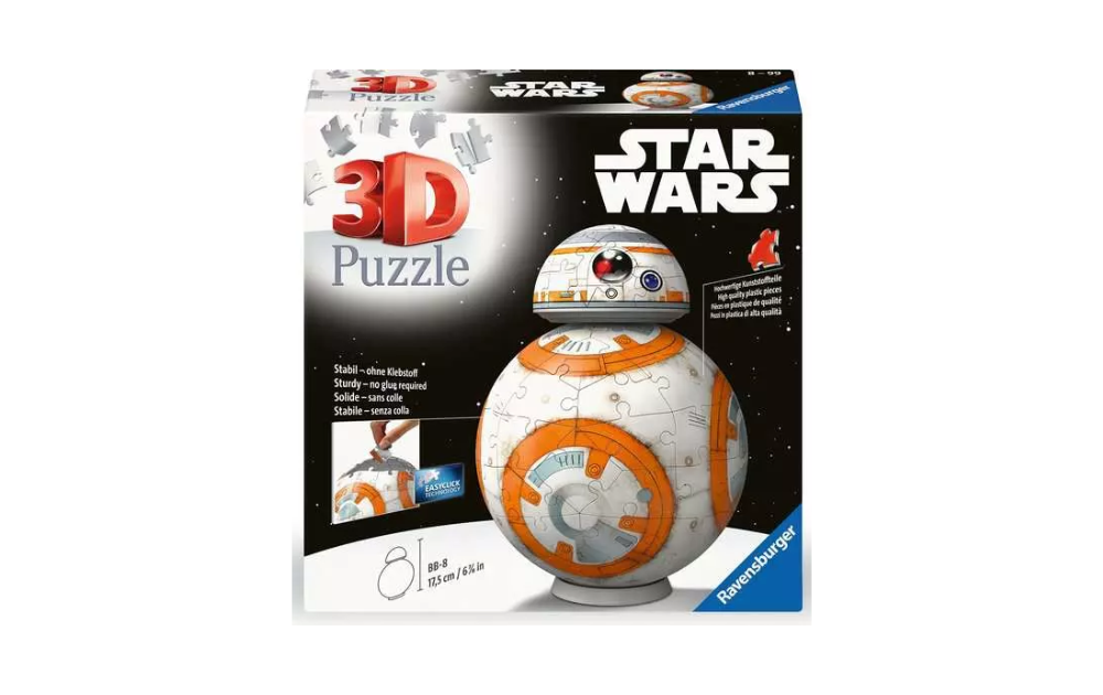 Star Wars BB8 3D Puzzle by Ravensburger with 81 pieces for a fun building experience