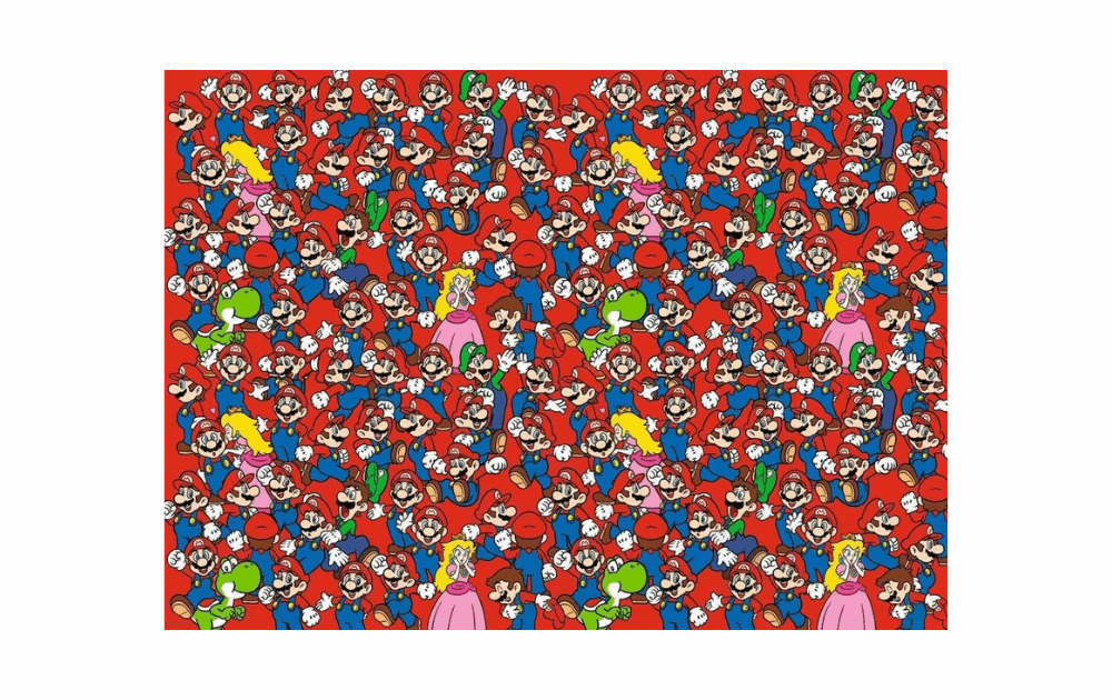 Ravensburger Super Mario jigsaw puzzle featuring colorful characters in a fun design