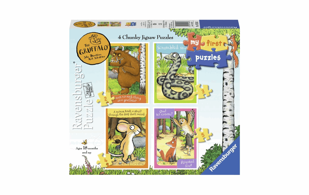 Ravensburger Children's The Gruffalo first puzzles set featuring colorful animal illustrations for toddlers