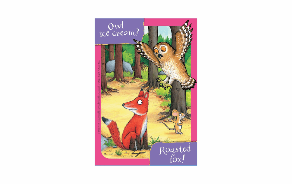 Ravensburger The Gruffalo first puzzles featuring a fox and an owl in a forest scene