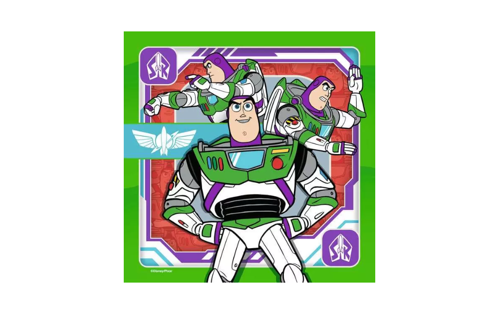 Toy Story 5 3 x 49 Piece Jigsaw Puzzles by Ravensburger featuring Buzz Lightyear in vibrant scenes