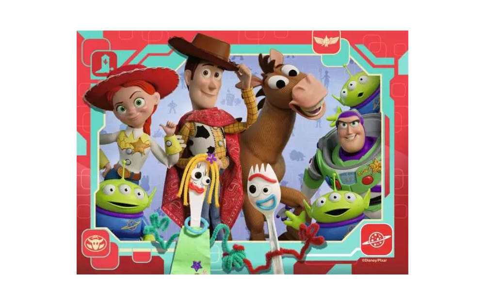 Toy Story 5 4 in a box (12, 16, 20, 24 pieces) Jigsaw Puzzle by Ravensburger featuring Woody, Buzz and friends
