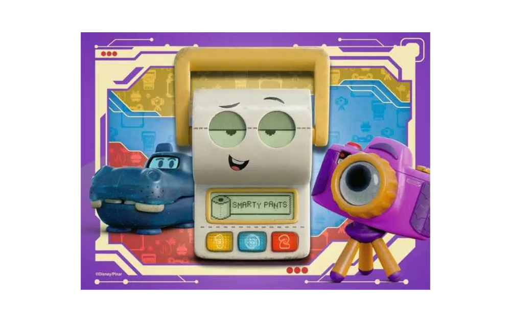 Toy Story 5 4 in a box (12, 16, 20, 24 pieces) Jigsaw Puzzle by Ravensburger featuring characters and a printer