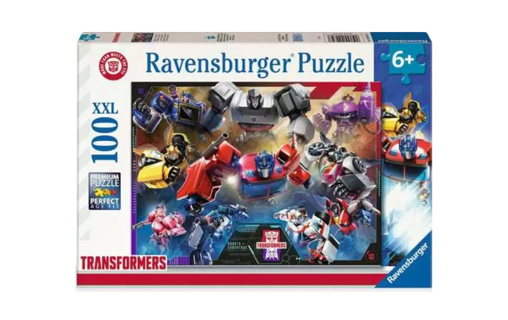 Ravensburger Transformers jigsaw puzzle 100XXL pieces featuring vibrant characters and scenes