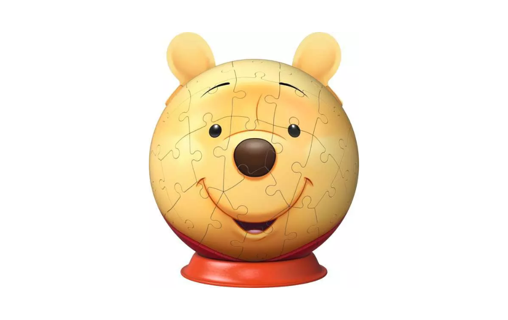 Winnie the Pooh with Ears Globe 3D Puzzle by Ravensburger featuring 72 pieces for fun and creativity