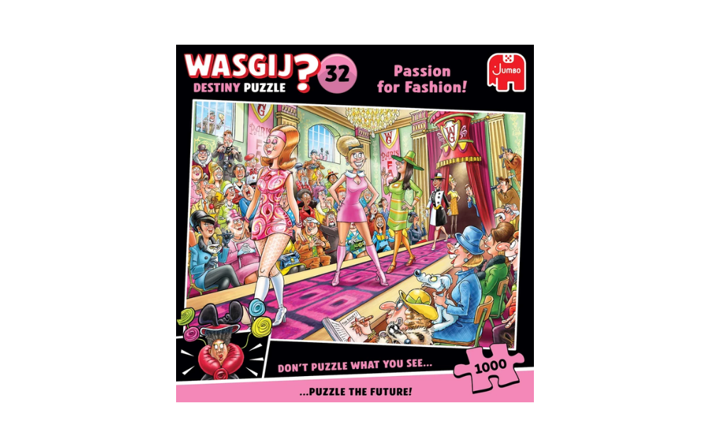 Wasgij Destiny 32 - Passion For Fashion 1000 Piece Jigsaw Puzzle featuring a vibrant fashion show scene