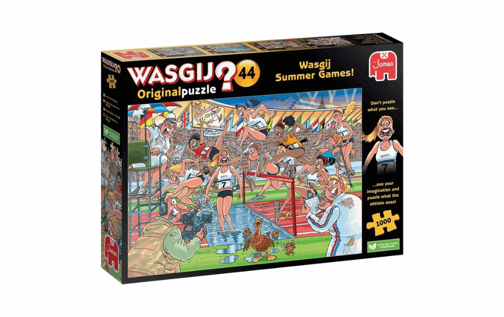 Wasgij Original 44 puzzle featuring a colorful scene of Summer Games with characters and animals