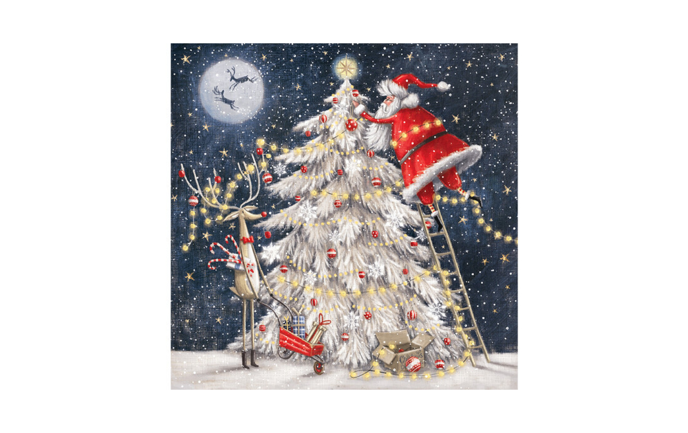 Wooden Jigsaw Trimmings and Tangles 240 piece Wentworth puzzles featuring a festive Christmas tree scene