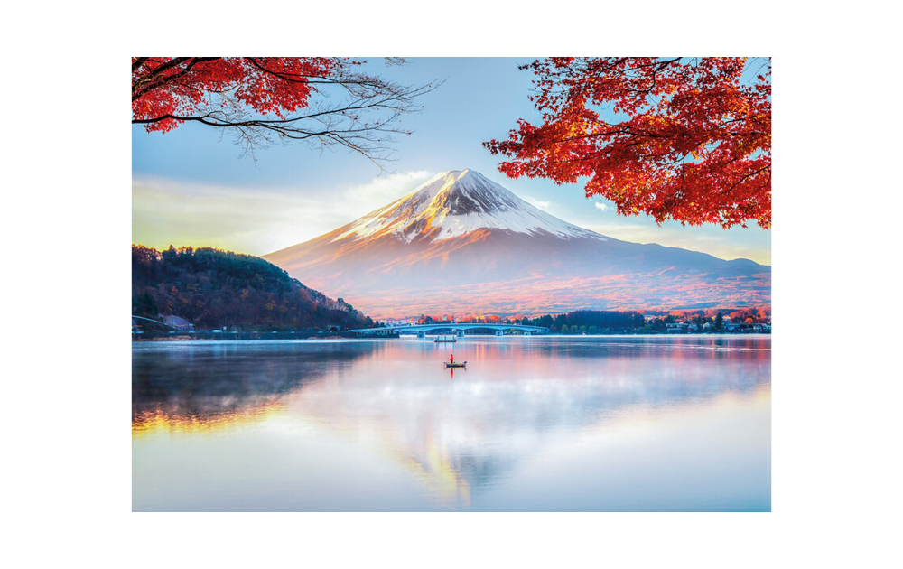 Fuji Mountain jigsaw puzzle by Wentworth featuring 80 pieces with a serene landscape view
