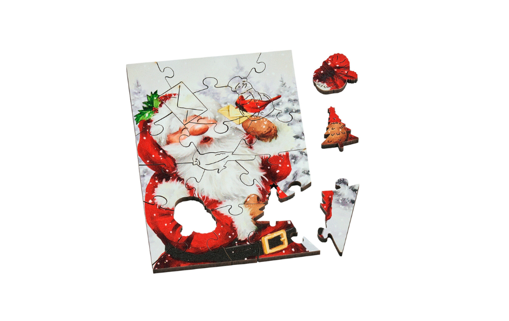 Wooden Letter for Santa jigsaw puzzle 20 pieces by Wentworth, perfect for children's holiday fun