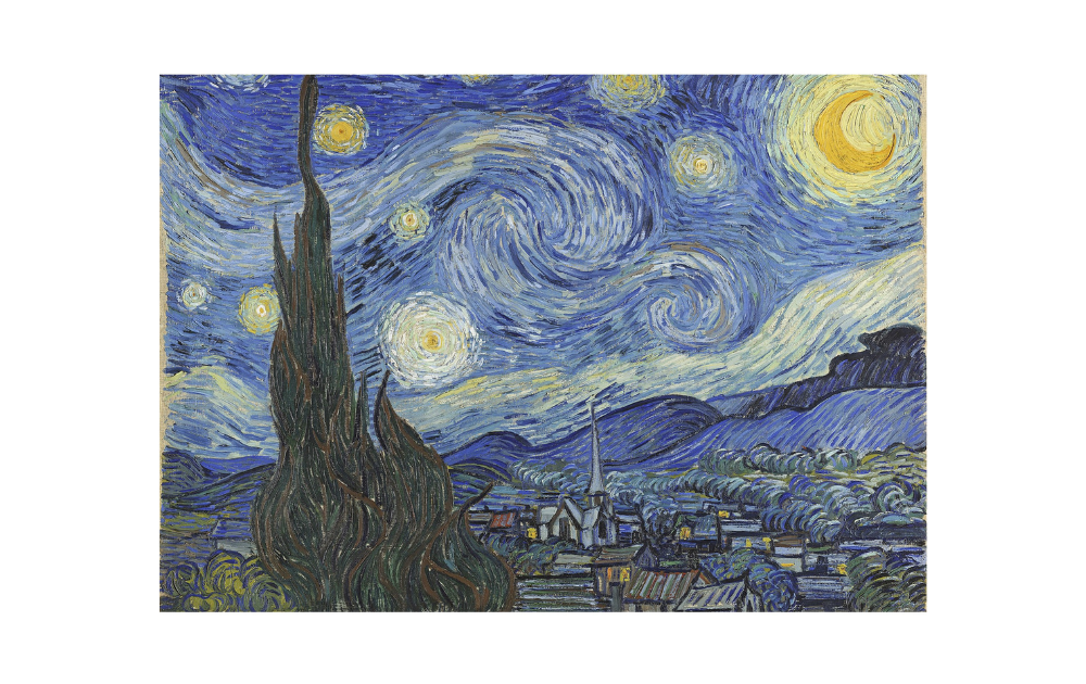Starry Night wooden jigsaw puzzle by Wentworth featuring 40 intricate pieces of Van Gogh's artwork