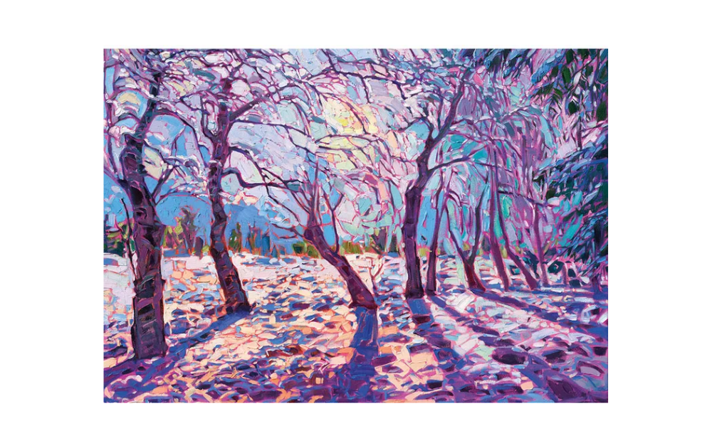 Wentworth Winter Light Extra Difficult 40 Piece Wooden Jigsaw Puzzle featuring a colourful winter landscape