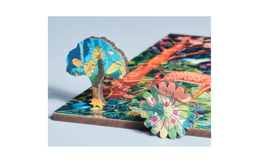 Wentworth wooden enchanted woodland jigsaw puzzle with vibrant tree and floral pieces